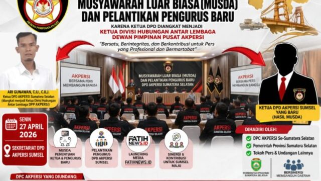 AKPERSI Lakukan Penyegaran Kepengurusan DPD Sumatera Selatan, Siap Gelar Musyawarah Luar Biasa dan Pelantikan