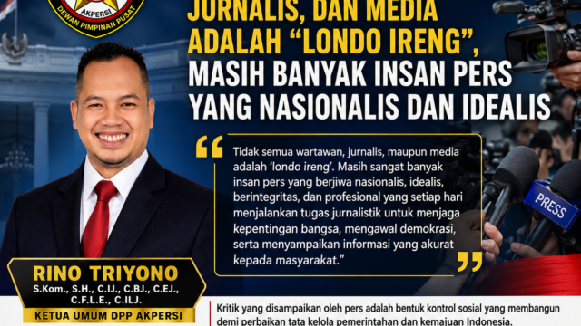 Rino Triyono : Pers Profesional Adalah Mitra Strategis Pemerintah, Bukan Lawan Negara